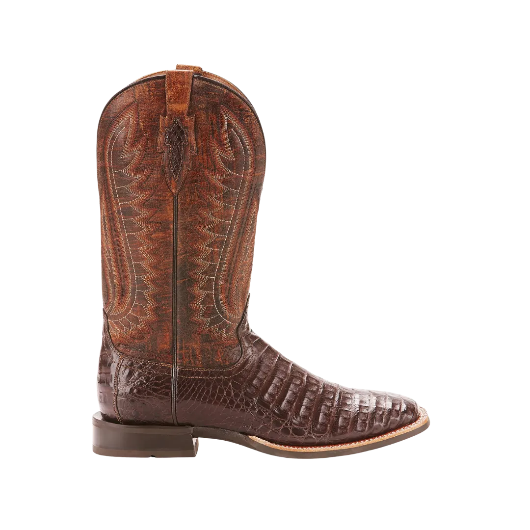 Ariat Men's Double Down Caiman Belly Wide Square Toe Boots