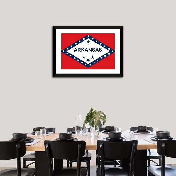 Arkansas State Flag Canvas Wall Art