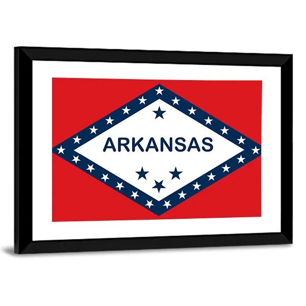 Arkansas State Flag Canvas Wall Art