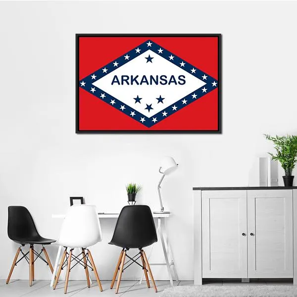 Arkansas State Flag Canvas Wall Art