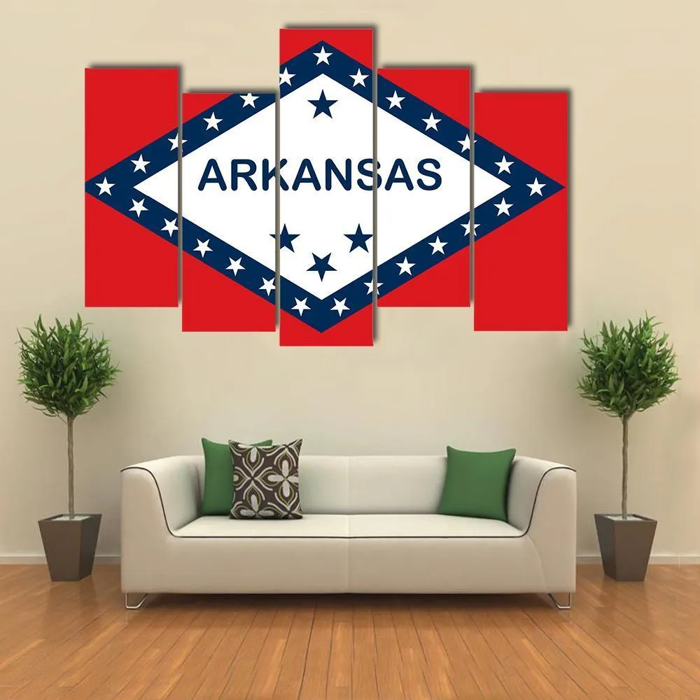 Arkansas State Flag Canvas Wall Art