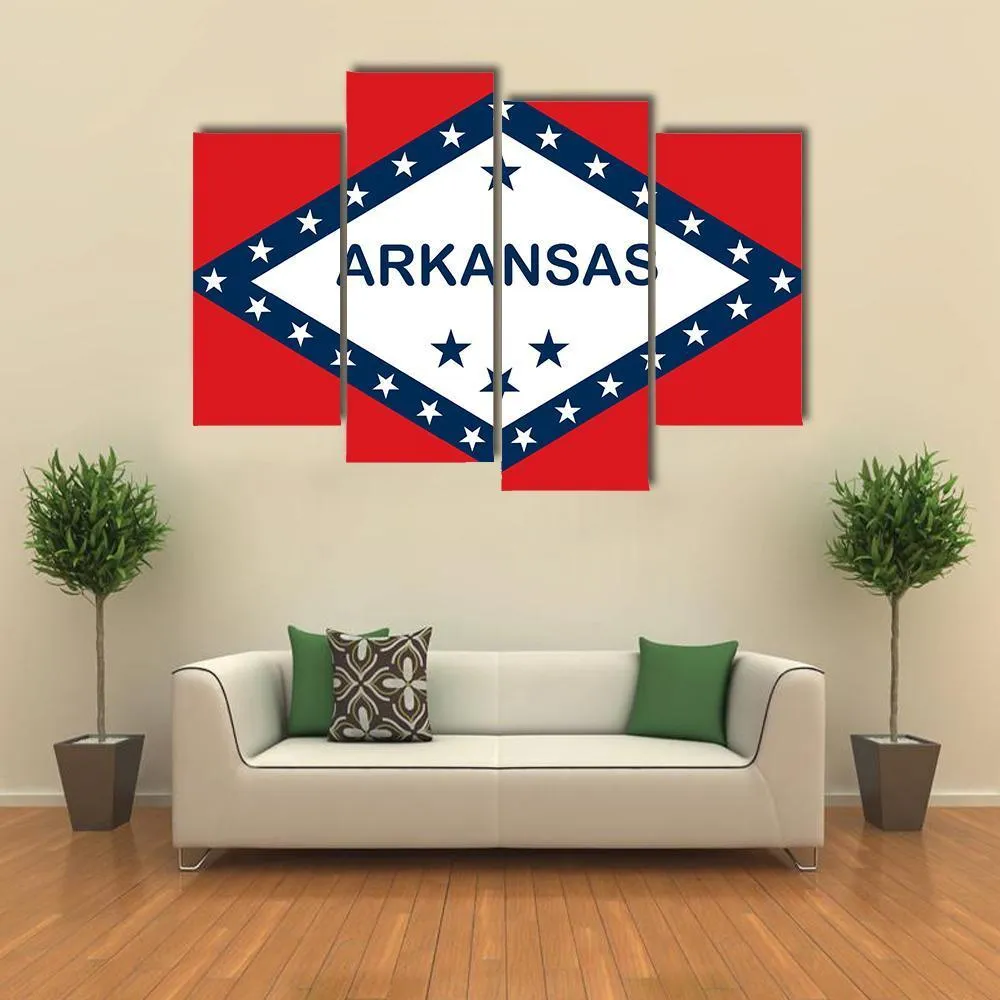 Arkansas State Flag Canvas Wall Art