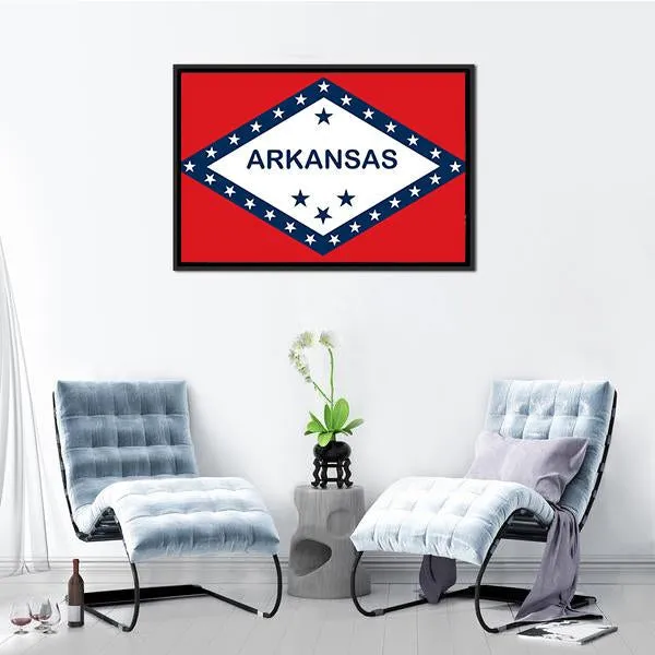 Arkansas State Flag Canvas Wall Art