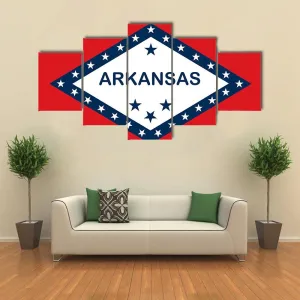 Arkansas State Flag Canvas Wall Art