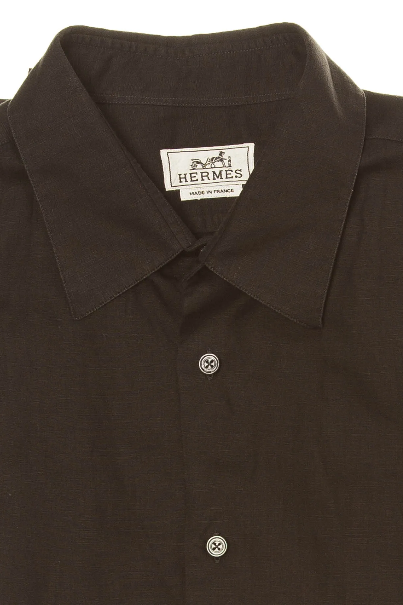 Authentic Hermes - Black Short Sleeve Button Up - IT 42