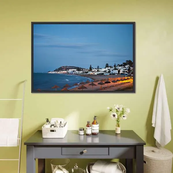 Beach In Gammarth Canvas Wall Art