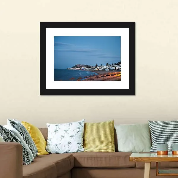 Beach In Gammarth Canvas Wall Art