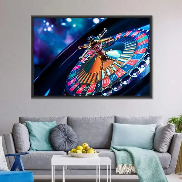 Beautiful Casino Roulette Canvas Wall Art