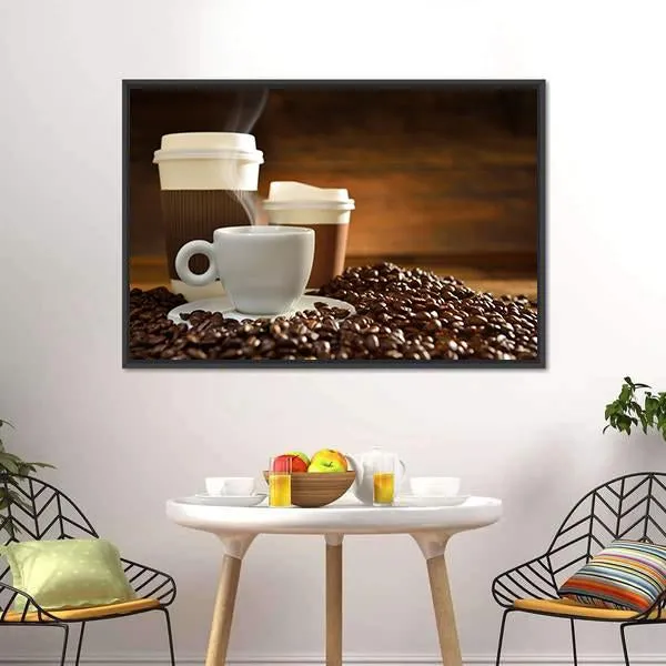 Cups Of Coffee Canvas Wall Art