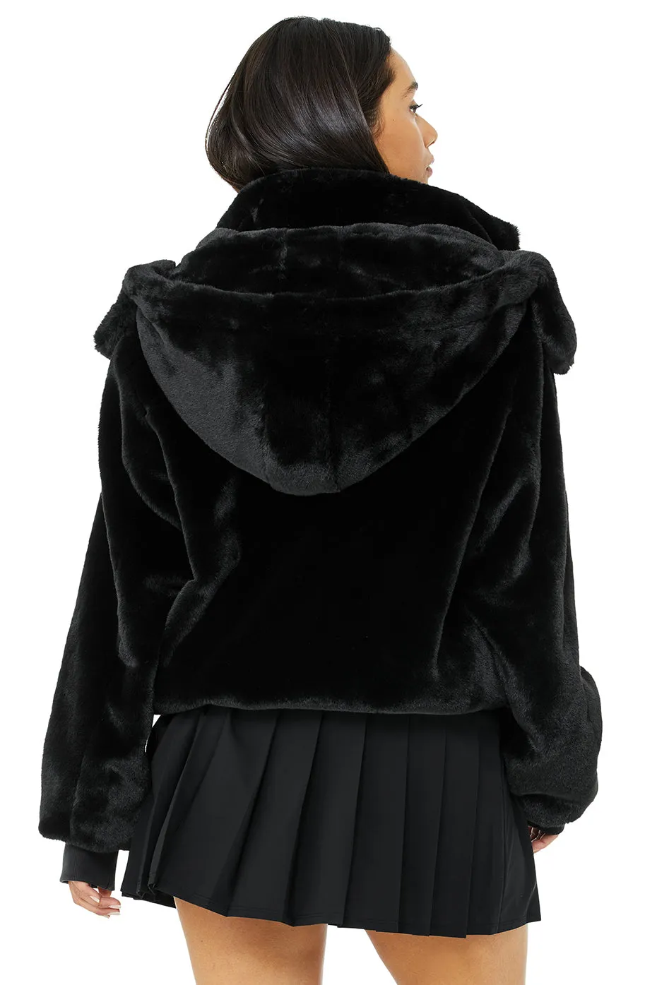 Faux Fur Foxy Jacket - Black