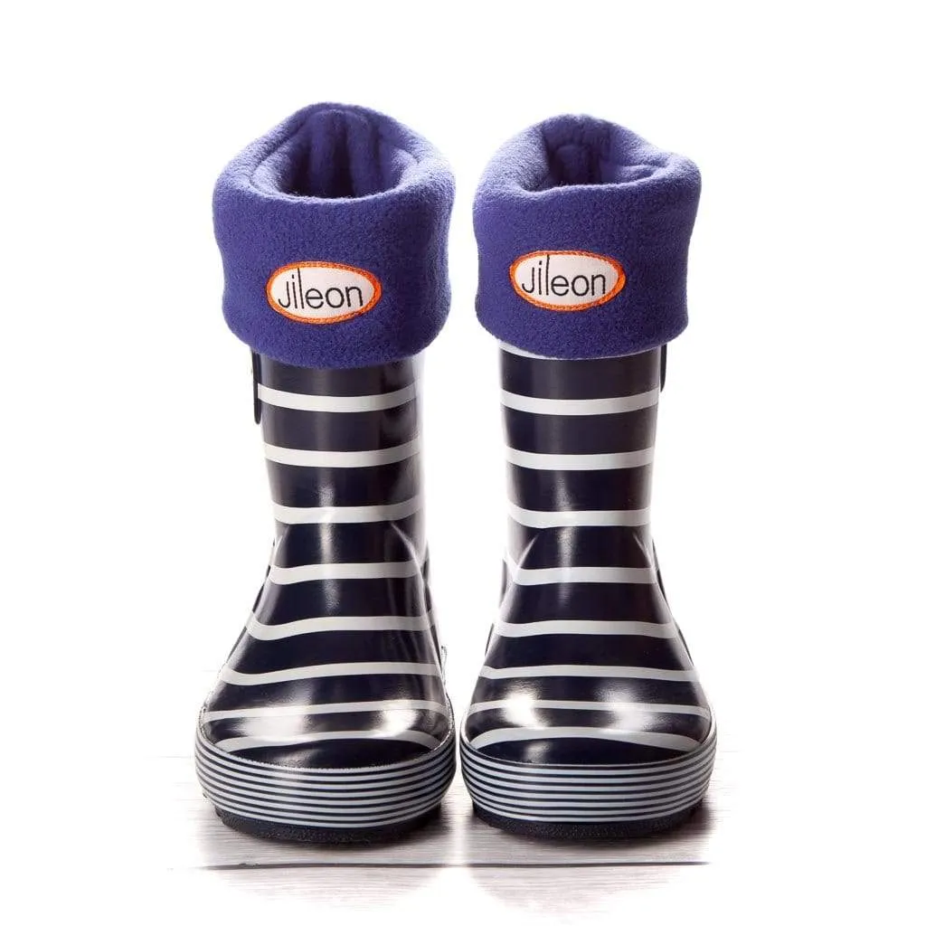 Fleecy Rain Boot Liners for Boys and Girls in Blue and Pink