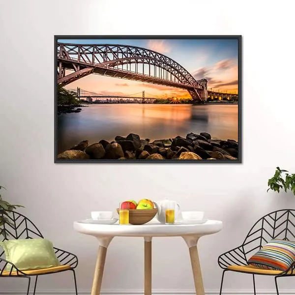 Hell Gate & Triboro Bridge Canvas Wall Art