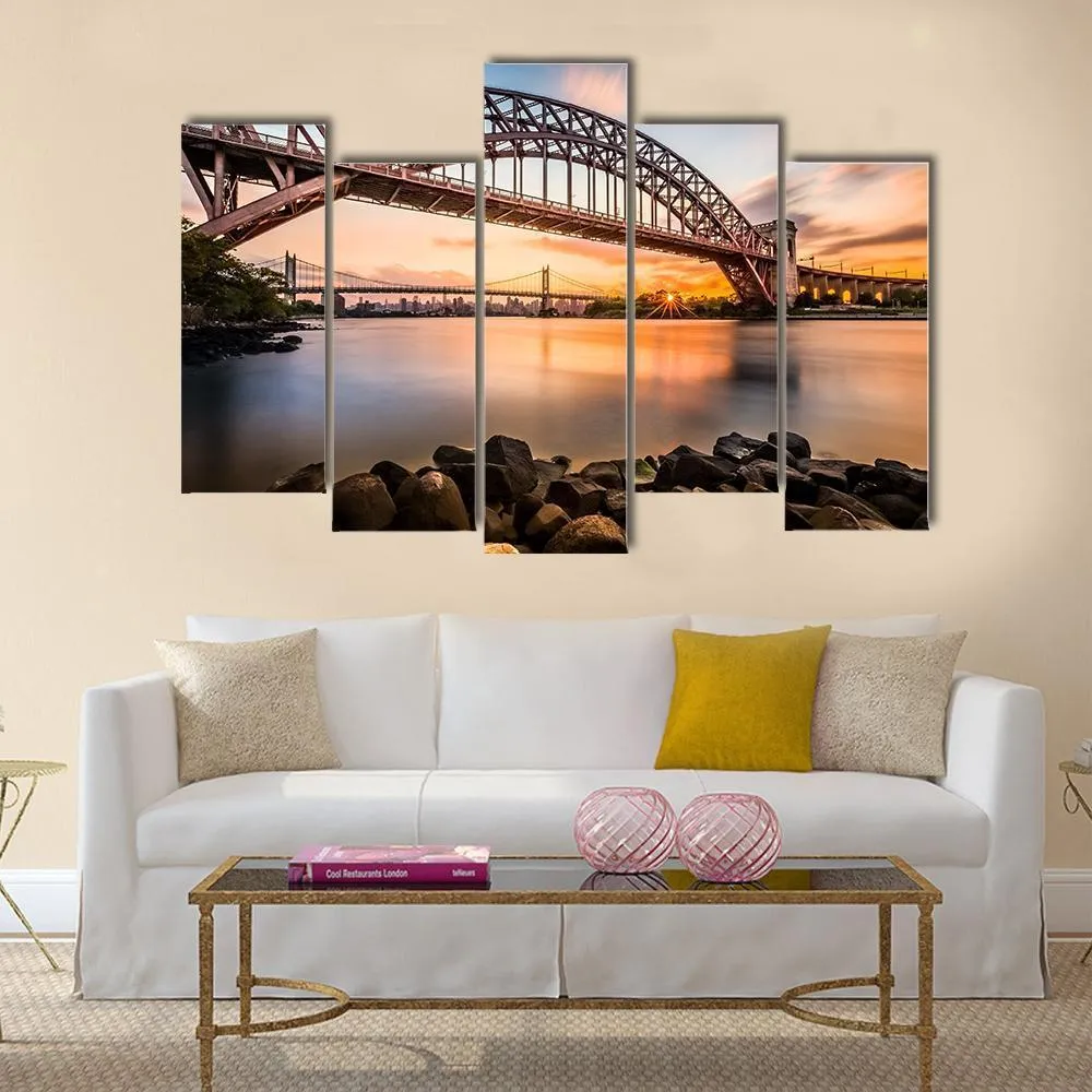 Hell Gate & Triboro Bridge Canvas Wall Art