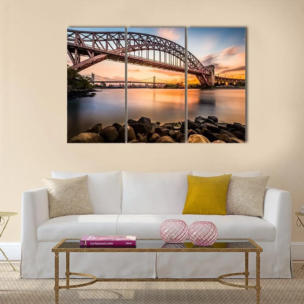 Hell Gate & Triboro Bridge Canvas Wall Art