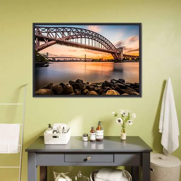 Hell Gate & Triboro Bridge Canvas Wall Art