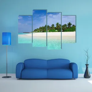 Island Beach At Maldives Canvas Wall Art