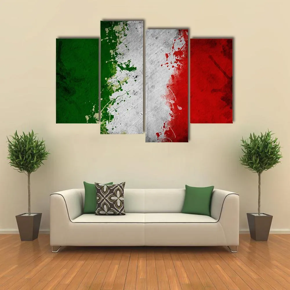 Italy Flag Canvas Wall Art