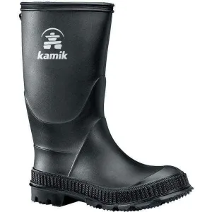 Kamik Stomp Boys Black Rain Boots (Made in Canada)