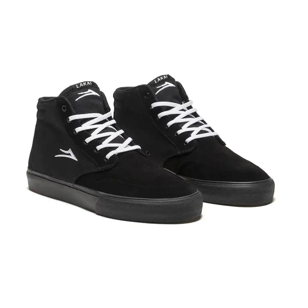 Lakai Riley 3 High Skate Shoe - Black / Black