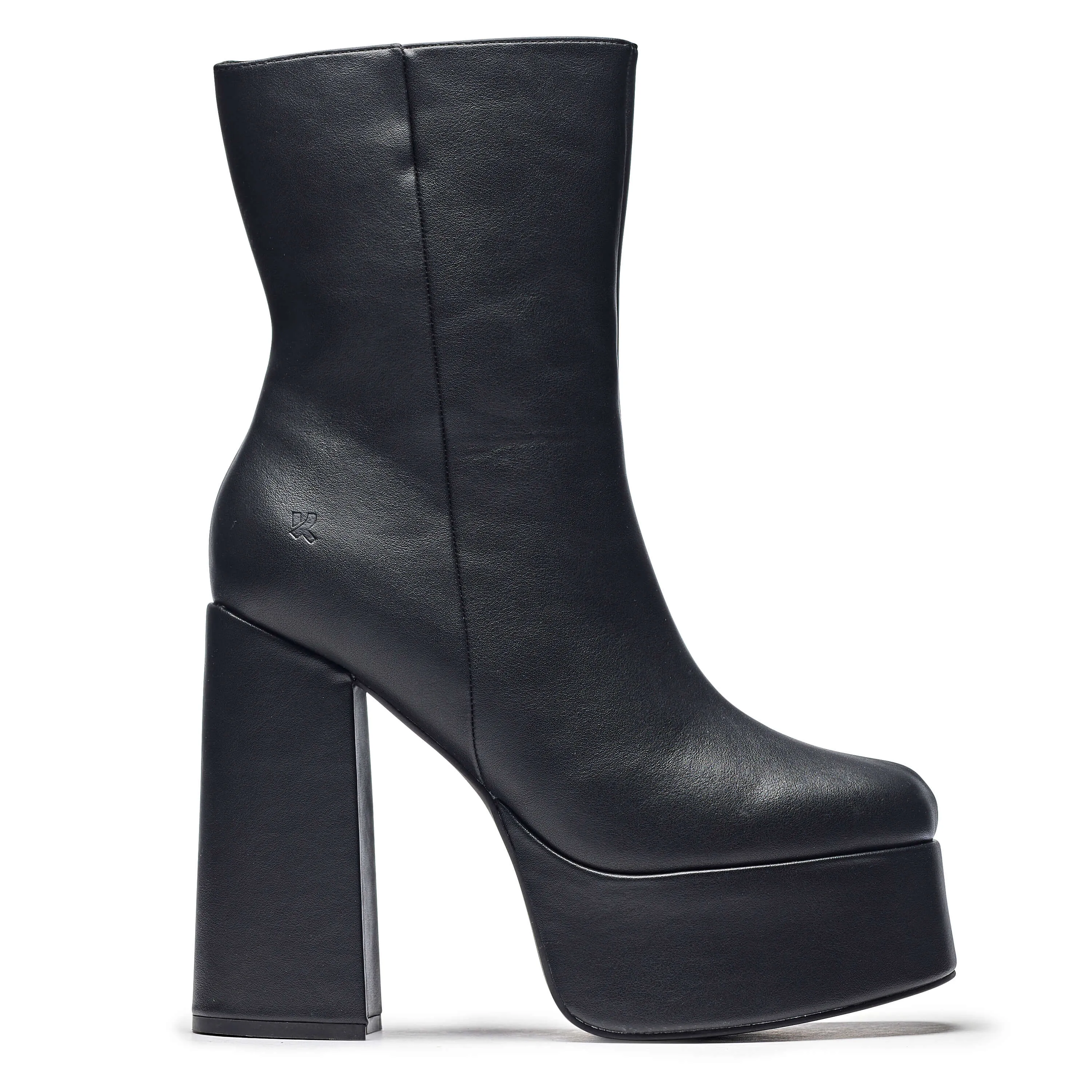 Lexus Black Platform Heeled Boots