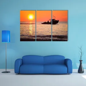 Lobster Fishing Boat Canvas Wall Art