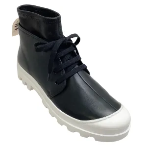 Loewe Black Leather Combat Sneaker Booties