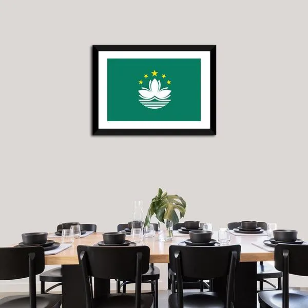 Macau Flag Canvas Wall Art