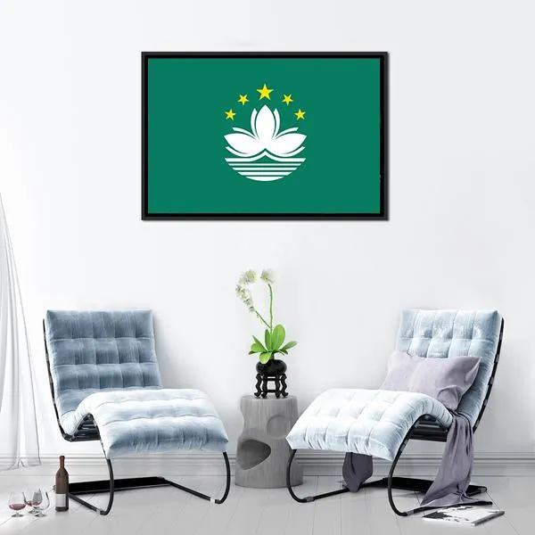 Macau Flag Canvas Wall Art