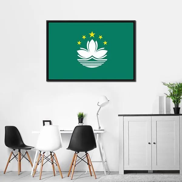 Macau Flag Canvas Wall Art