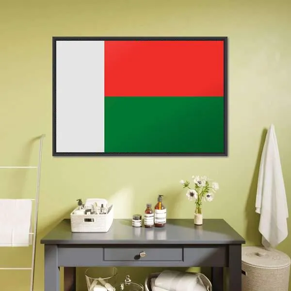 Madagascar Flag Canvas Wall Art