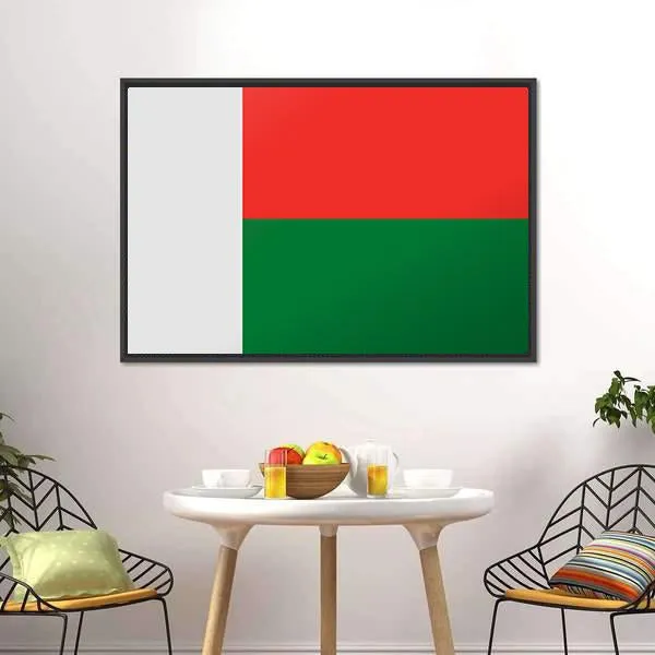 Madagascar Flag Canvas Wall Art