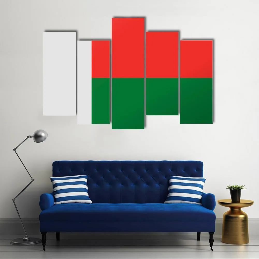 Madagascar Flag Canvas Wall Art