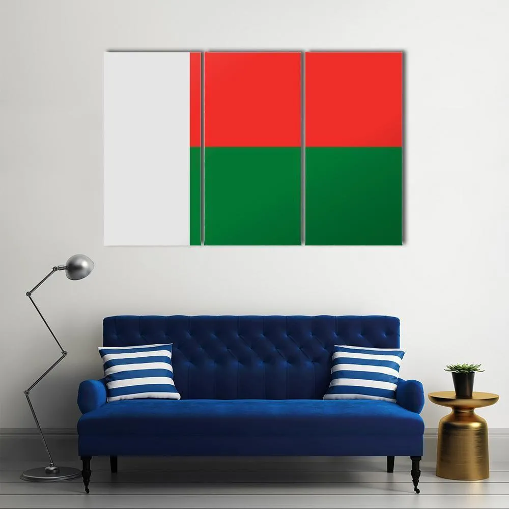 Madagascar Flag Canvas Wall Art