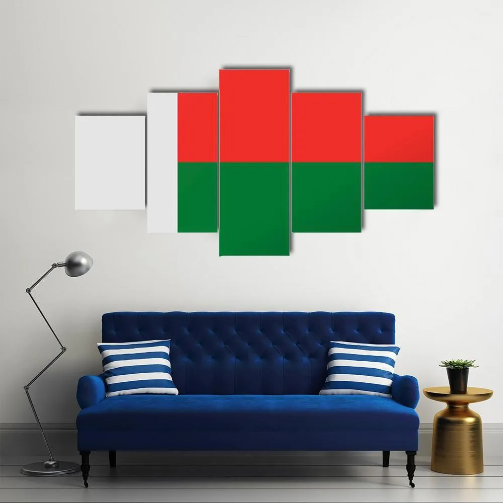 Madagascar Flag Canvas Wall Art