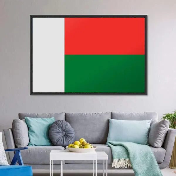 Madagascar Flag Canvas Wall Art