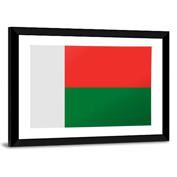 Madagascar Flag Canvas Wall Art