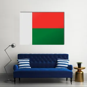 Madagascar Flag Canvas Wall Art