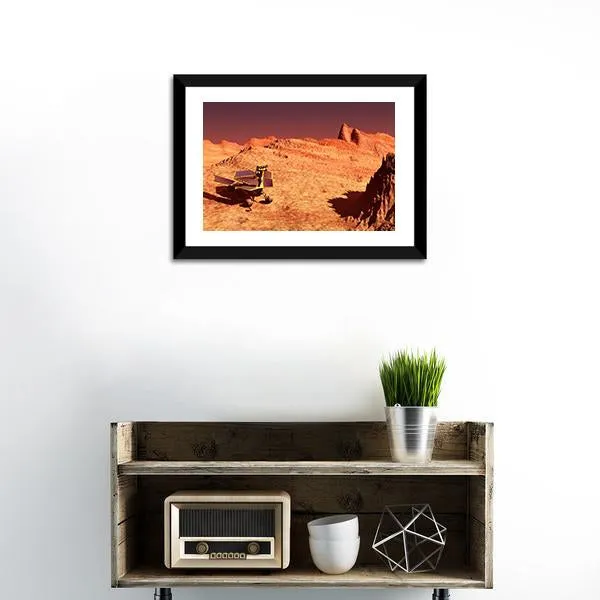 Mars Rover On Mars Canvas Wall Art