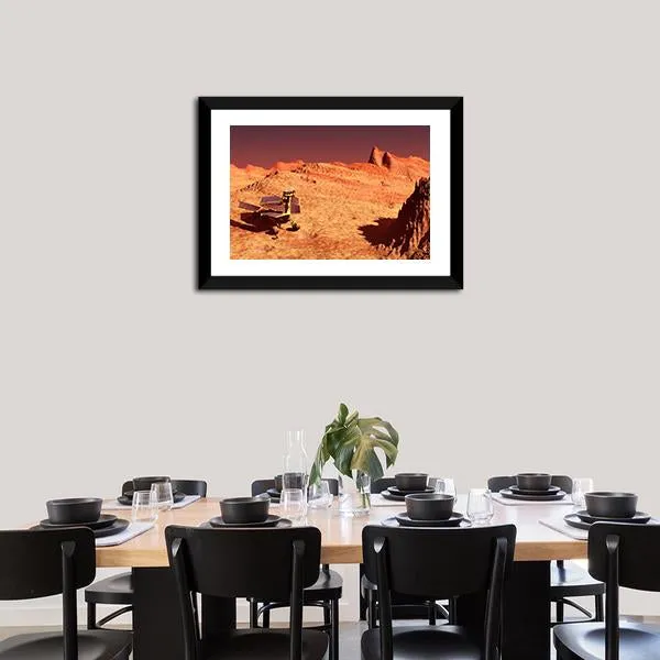 Mars Rover On Mars Canvas Wall Art