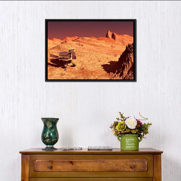 Mars Rover On Mars Canvas Wall Art