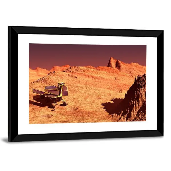 Mars Rover On Mars Canvas Wall Art