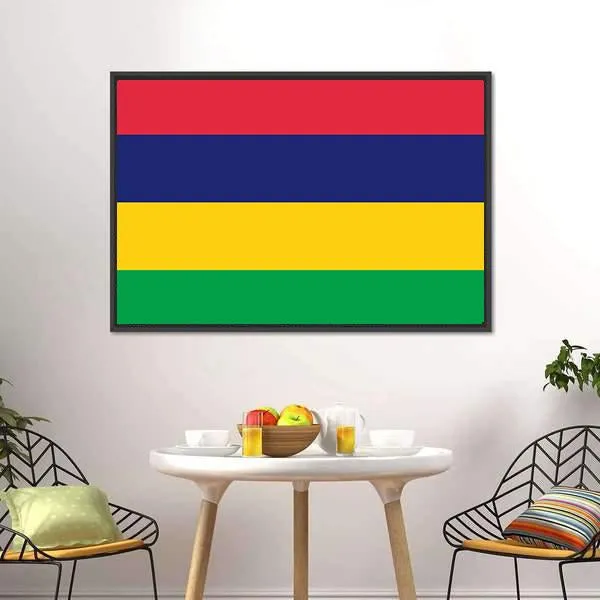 Mauritius Flag Canvas Wall Art