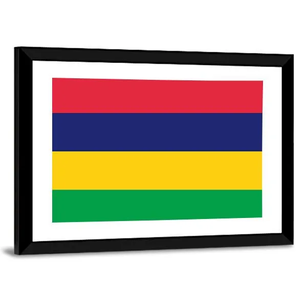 Mauritius Flag Canvas Wall Art