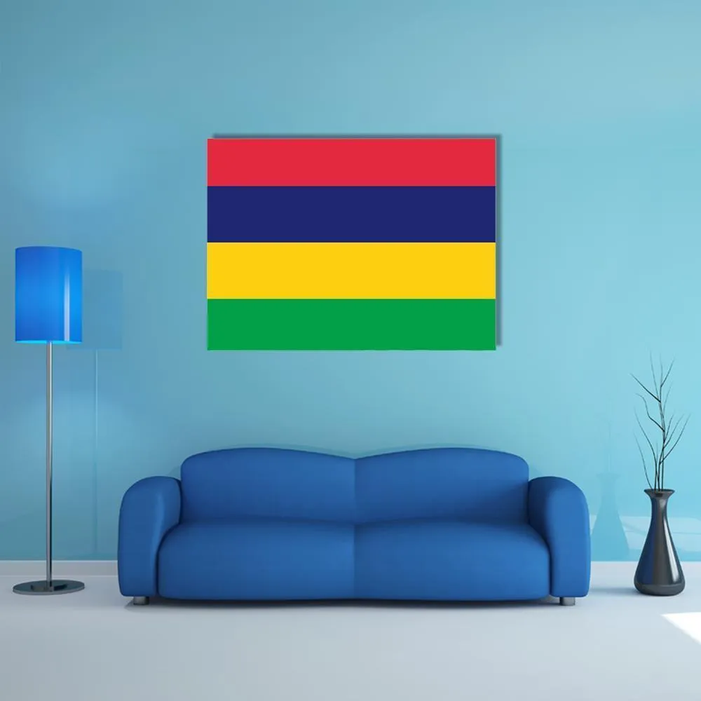 Mauritius Flag Canvas Wall Art