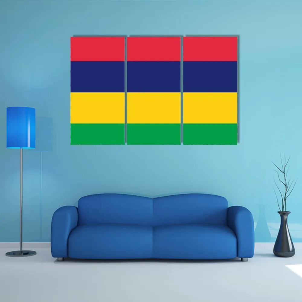 Mauritius Flag Canvas Wall Art