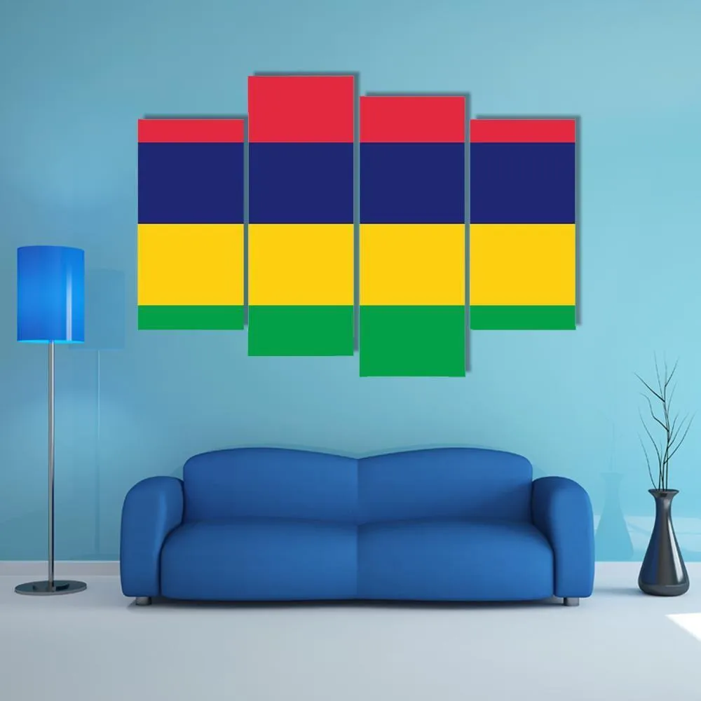 Mauritius Flag Canvas Wall Art