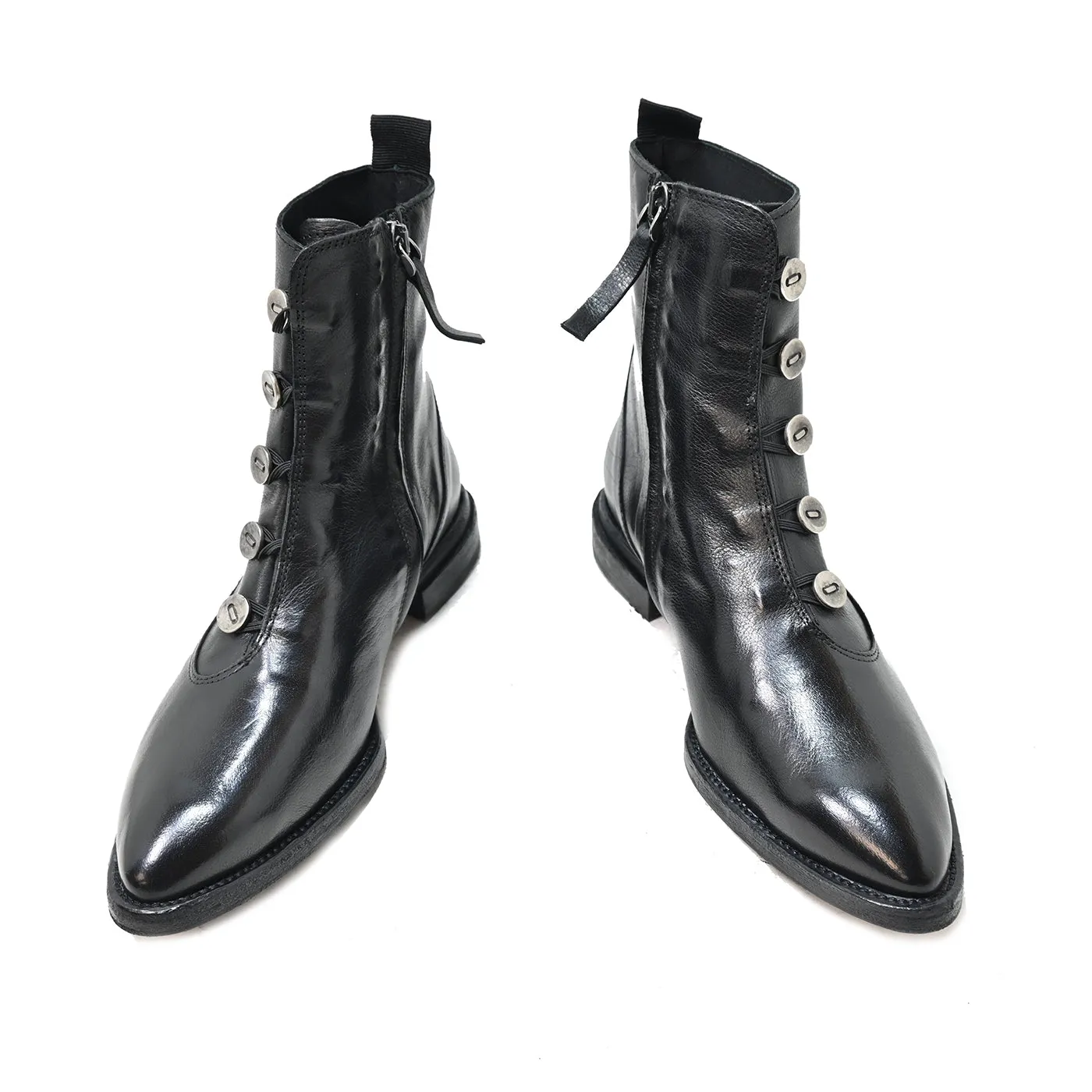 UNDER 07 - ankle boots leather BLACK