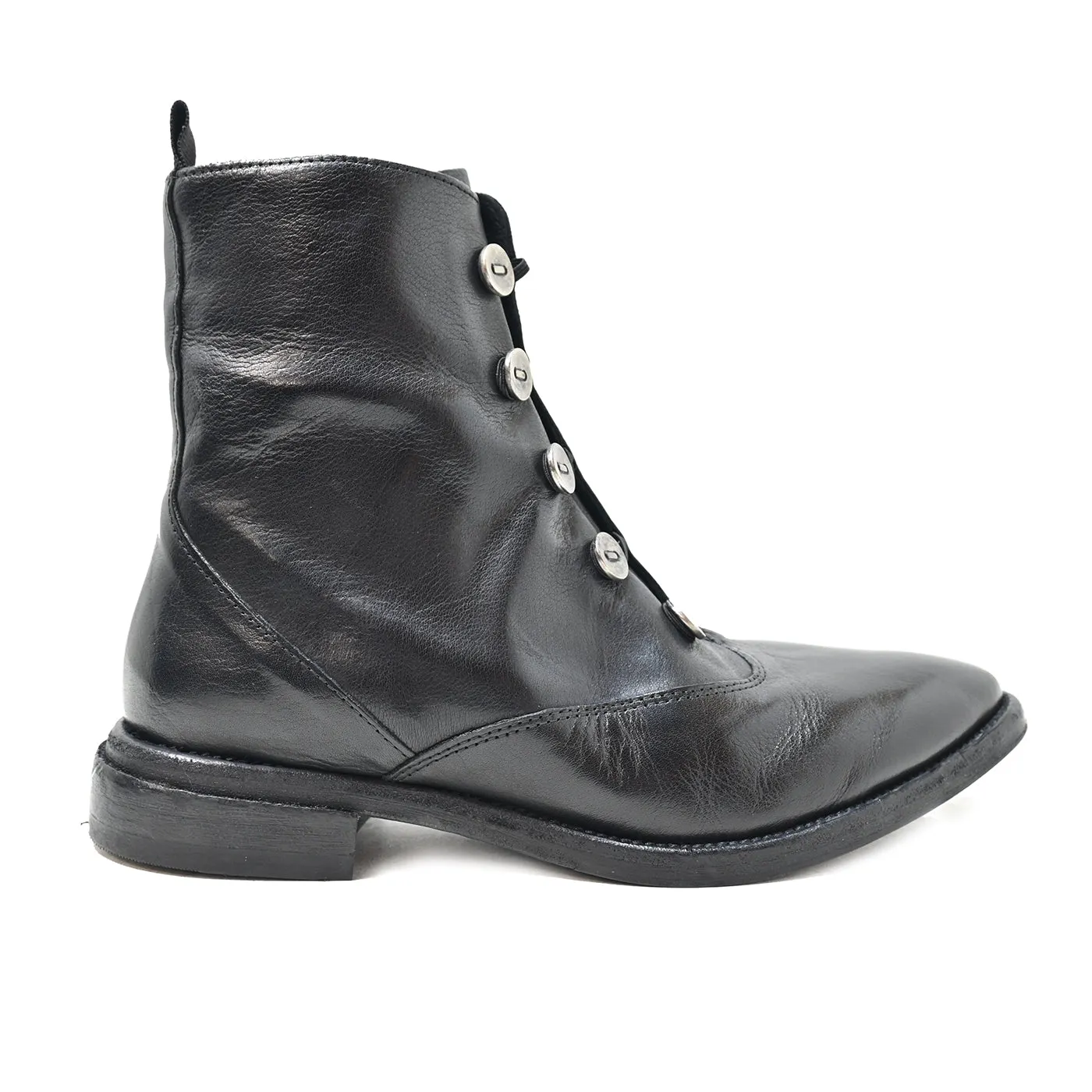 UNDER 07 - ankle boots leather BLACK