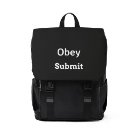 Unisex Casual Shoulder Backpack - Obey and Submit