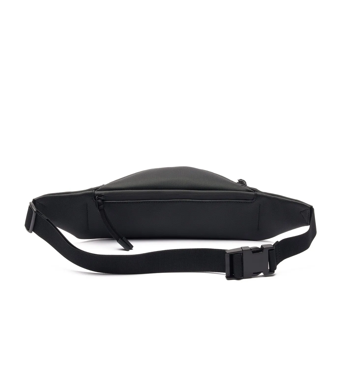 Unisex LCST Coated Canvas Zippered Belt Bag Noir